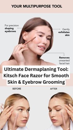 Grooming Tips For Women, Dermaplaning Tool, Face Razor, Remove Unwanted Facial Hair, Diy Beauty Treatments, Eyebrow Grooming, Unwanted Facial Hair, Facial Hair Removal