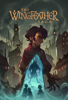 the book cover for the windeather saga, with an image of a boy standing in