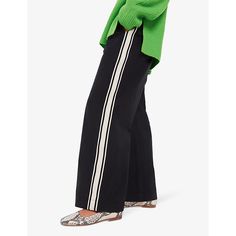 Find WHISTLES Ezra Side-stripe High-rise Woven Trousers 12 on Editorialist. Whistles woven trousers100% polyamideConcealed button, hook-and-eye and zip-fly fastening at frontRelaxed fit, high-rise, stripe pattern at the side, wide legMachine wash coldModel is 5ft 10in/1.78m and wears a size UK 8Midweight, non-stretch Casual Striped Wide Leg Work Pants, Casual Striped Wide Leg Pants For Work, Contrast Stripes Bottoms For Workwear, Striped Straight Pants With Contrast Stripes, Striped Trousers With Contrast Stripes, Straight Pants With Contrast Stripes For Spring, Chic Pants With Contrast Stripes, Chic Trousers With Contrast Stripes, Casual Wide Leg Pants For Work