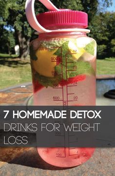 7 Homemade Detox Drinks for Weight Loss | Nifymag.com Homemade Detox Drinks, Homemade Detox, Salad Healthy, Healthy Detox, Detox Your Body