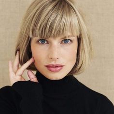 Short Blonde Bob, Blonde Bob With Bangs, Ombre Blond, Air Bangs, Blonde Bob Wig, Short Hair Wigs, Long Bob Hairstyles, Golden Blonde