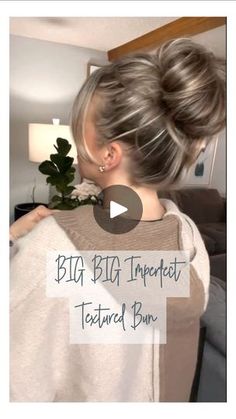 Easy Big Bun Hair, Girly Friends, Bun For Long Hair, French Twist Tutorial, Scrunchie Bun, How To Wear Headbands, Scrunchie Styles, Big Bun Hair, Texture Spray