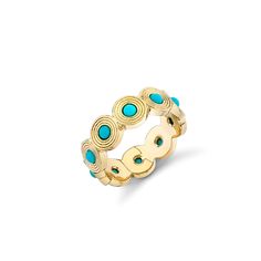 Gold & Turquoise Fluted Eternity Ring – Sydney Evan Fine Jewelry Gold Turquoise Multi-stone Ring, Luxury Yellow Gold Turquoise Ring For Anniversary, Stackable Yellow Gold Enamel Ring, Elegant Multi-stone Turquoise Ring In Yellow Gold, Elegant Yellow Gold Multi-stone Turquoise Ring, Luxury 14k Yellow Gold Turquoise Ring, Fine Jewelry Multi-stone Turquoise Ring In Yellow Gold, Turquoise Ring Gold, Layering Diamond Necklaces