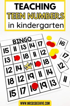 a printable game for teaching ten numbers in the classroom