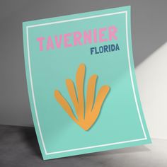 there is a paper sign that says tavern florida