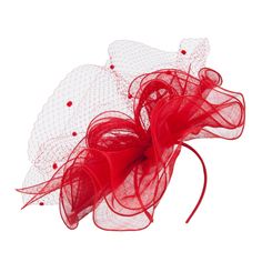 Flower Net Sinamay Fascinator Dressy Hats, Big Flowers, Other Colors, Fascinator, Different Colors, Tea Party, Pom Pom, Red, Flowers