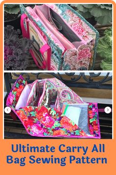 the ultimate carry all bag sewing pattern for purses, bags and handbags with instructions