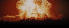 a large explosion is seen in the sky