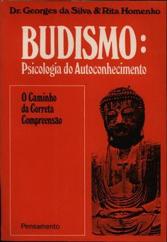 a book with an image of buddha in red and black on the cover, which reads budismo