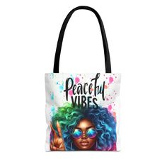 Available in 3 sizes to add both functionality and style, these custom-printed tote bags come with multiple handle colors to match your designs. Made with spun polyester, these bags feature double-stitched seams, cotton webbing straps, and nonwoven laminate lining for high-end durability. Your all-over print is created with dye sublimation for high-end visuals.  .: Made with 100% polyester, a medium-weight fabric (6.49 oz/yd² (200 g/m that is highly durable and perfect for everyday use.  .: 5 co Casual Customizable Bags For Everyday, Casual Customizable Bags For Everyday Use, Customizable Casual Bag For Everyday Use, Casual Rectangular Canvas Bag Customizable, Casual Customizable Rectangular Canvas Bag, Casual White Customizable Bag, Customizable Casual Rectangular Canvas Bag, Customizable White Casual Bag, Customizable Casual White Bags