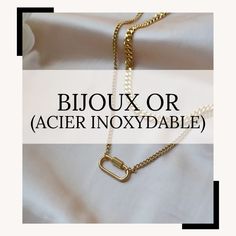 Collier en Acier Inoxydable Couleur Or - Bijoux Pour Femmes et Hommes - Boutique Wear RENN Shop Necklaces, Timeless Beauty, Necklaces Bracelets, Gold Jewelry, Necklaces, Boutique