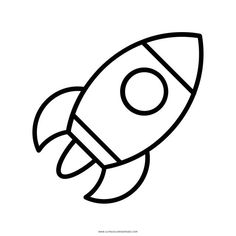 a black and white drawing of a rocket ship