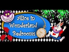 the alice in wonderland bedroom sign has an image of a rabbit holding a pocket watch