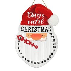 a clock with a santa claus hat on it's face and the words days until christmas