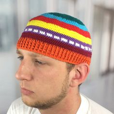 View our stunning kufi hat collection that will add an a fashionable element in your daily life. Click to shop now! Perfect easy breathable, aesthetic stretch kufi hat for mens. This is a cool gift. А man of any age will be pleased and grateful. Remarkable hand crocheted elastic kufi for our beloved mens: grandfather, father, husband, baby and teens son, brother, uncle, nephew, godfather, and all friends. Kufi is fashionable. Kufi is stylish. Kufi is reliable. Kufi is beautiful. Kufi for any sea Multicolor Outdoor Hat One Size, Multicolor One Size Outdoor Hat, Adjustable Multicolor Crochet Hat For Outdoor, Multicolor Crochet Cap Hat, Multicolor Crochet Cap One Size, Multicolor Crochet Cap, Multicolor Yarn Hat For Outdoor, Multicolor Knitted Cap Hat, Multicolor Yarn Cap