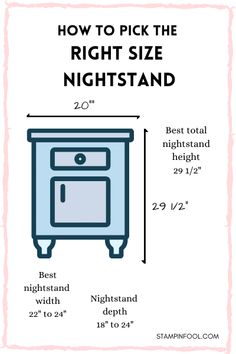 how to pick the right size night stand