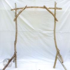 a wooden frame made out of sticks and branches