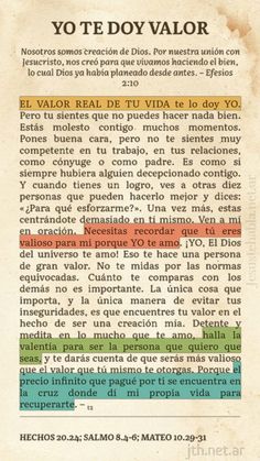 an old book with spanish text on the front and back cover, which reads yo te doy valor