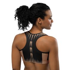 This gorgeous sports bra is made from moisture-wicking material that stays dry during low and medium intensity workouts. The bra has support material in the shoulder straps, double layer front, and a wide elastic band to ensure constant support. • 82% polyester, 18% spandex • Fabric weight: 6.78 oz/yd² (230 g/m²), weight may vary by 5% • Moisture-wicking fabric • Four-way stretch material • Scoop neckline and racerback • Flat seams and bias binding that minimize rubbing • Best for A–C cups • Sup Nylon Activewear With Built-in Bra For Sports, Racerback Training Bra With Medium Bust Support, Training Bra With Medium Bust Support, Racerback, Sporty Sleeveless Sports Bra For Sports Events, Sporty Sleeveless Sports Bra, Bra Friendly Nylon Activewear For Sports Events, Bra-friendly Nylon Activewear For Sports Events, Racerback Sports Bra With Built-in Padding For Sports Events, Compressive Nylon Sports Bra For Sports Events