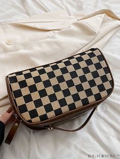 BagForLove - Travel Cosmetic Bag with Checkered Pattern, Zipper Closure and Top Handle Product Description Color Brown Pattern Type Colorblock Material PU Leather Size Chart INCH CM Bag Length Bag Width Bag Height Strap Length Size 10.6 inch 6.3 inch 5.9 inch 2.4 inch one-size Bag Length Bag Width Bag Height Strap Length Size 27 cm 16 cm 15 cm 6 cm one-size Details Pictures Similar Products h2 { text-align: center; } /* æ¢è¡ */ li{ white-space: normal; word-break: break-all; word-wrap: break-w Retro Beige Shoulder Bag With Zipper Closure, Retro Beige Bag With Zipper Closure, Beige Square Box Bag With Zipper Closure, Square Travel Box Bag With Zipper Closure, Retro Rectangular Bag With Zipper Closure, Trendy Cosmetic Tote Bag With Zipper Closure, Brown Square Box Bag With Zipper Closure, Brown Square Box Bag With Zipper, Daily Use Cosmetic Shoulder Bag With Zipper Closure