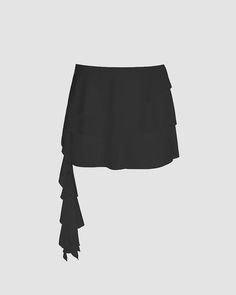 Details: Satin-fabric skirt with one-side ribbon designSkirt Length: ShortMaterials:95% Polyester + 5% Spandex Black Asymmetrical Lined Skort, Black Pleated Wrap Skirt For Party, Mini Wrap Skirt For Party, Tiered Mini Skirt For Summer Evenings, Summer Evening Ruffled Mini Skirt, Party Mini Wrap Skirt With Lined Detail, Summer Evening Tiered Mini Skirt, Party Wrap Mini Skirt With Lining, Summer Party Tiered Wrap Skirt