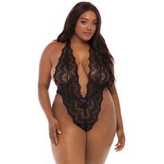 Scalloped lace details give this women's Oh La La Cheri bodysuit a feminine feel. Scalloped lace details give this women's Oh La La Cheri bodysuit a feminine feel. Wire free Unlined Lace construction Style no. 52-11153XFIT & SIZING Size: 1x-2x Cheeky styling Tie closureFABRIC & CARE Nylon, spandex Hand wash Imported Color: Black. Gender: female. Age Group: adult. Material: Nylon Blend. Jesenia Perez, Hour Glass, Luxury Lingerie, Scalloped Lace, Full Figured, Plus Size Lingerie, Lace Bodysuit, High Leg, Lingerie Sleepwear