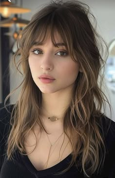 Kinds Of Bangs For Women, Hair Styles Bangs Long Hair, Frame Bangs Medium Hair, Frame The Face Haircut, Haircuts Face Framing Bangs, Wispy Thick Bangs, Wispy Fairy Bangs, Bangs Thick Hair Round Face, Light Bangs Hairstyles