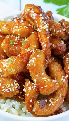 chicken wings with sesame seeds in a white bowl