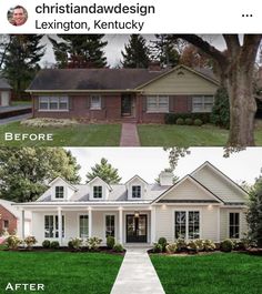 the before and after pictures of a house