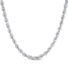 Add this light-catching glitter rope chain necklace for a look that never disappoints. hollow 14K white gold 3mm width 24 inches with lobster clasp Rope Chain Necklace, Accessories Jewelry Necklace, Rope Chain, Lobster Clasp, Chain Necklace, Everyday Wear, Jewelry Accessories, Jewelry Necklaces, White Gold