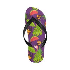 Unisex Flip Flops - Summer Beach Sandals
Type: TPU straps and EVA outsole, Unisex Flip Flops, All Over Printing             Production Time: 3-5 business days

 	7.94 Oz. Summer beach sandals designed for both men and women, stylish and personalized unisex flip flops. TPU straps and EVA outsole, tough enough to withstand daily wear and tear. Easy to slip on and off. These flip flops are lightweight ensuring easy movement.
 	The flip flop beach sandals are suitable for Daily, home, outings, vacations, beaches, etc.
 	The TPU straps is fixed in black.
 	Note: These beach sandals are printed and shipped from our USA-based factory, the unisex flip flops can be sent to the United States only. Please indicate beach sandal size in relation to the size chart image.

Please Note: All Imaginarium De Sandals Type, Shop Artwork, Summer Flip Flops, Beach Flip Flops, Woman’s Day, Designer Sandals, Beach Shoes, Beach Sandals, Linen Apron