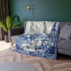 Kate McEnroe New York Chinoiserie Blue Willow Crushed Velvet Throw BlanketBlankets34283466366706336554 Bedding Layers, Velvet Throw Blanket, Chinoiserie Blue, Cozy Cover, Decorative Furniture, Chinoiserie Decorating, Blue Throw Blanket, Velvet Blanket, Velvet Bed