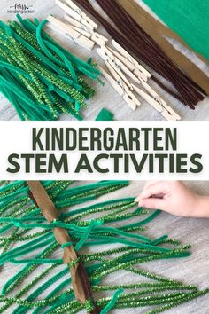 Simple Stem Activities For Kindergarten, Forest Stem Activities, Stem Games For Kindergarten, Stem Challenge Preschool, Kindergarten Co Op Ideas, Stem Bin Ideas, Stem Ideas For Kindergarten, Kindergarten Stem Projects