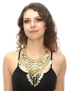 Coin necklace in gold Egyptian Accessories, Dance Necklace, Gold Shop, Gold Coin Necklace, Everyday Accessories, Traditional Jewelry, Coin Necklace, Casual Everyday, Belly Dance