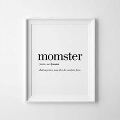 a black and white poster with the word monster in it's center, against a white wall