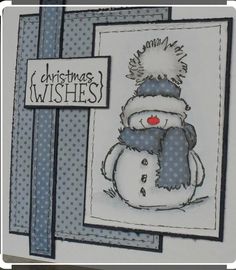 Penny Black Cards, Snowman Christmas Cards, Snowman Cards, Christmas Challenge, Homemade Christmas Cards, Christmas Card Crafts, Stamp Collection, Diy Christmas Cards, Christmas Cards To Make