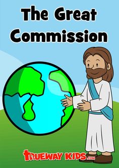 the great commission with jesus pointing to the earth