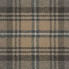 a brown and black plaid fabric