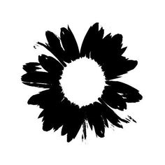 a black flower on a white background with the word's logo in the center