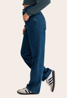 Solid Straight Leg Jeans For Fall, Straight Leg Jeans For Fall, Casual Straight Dark Wash Jeans, Trendy Solid Color Straight Leg Jeans, Dark Wash Mom Fit Jeans For Fall, Basic Straight Leg Cotton Jeans, Casual Solid Jeans With Straight Hem, Casual Mom Fit Straight Jeans, Solid Color Jeans For Everyday Fall Wear