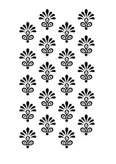 black and white ornamental designs on a white background