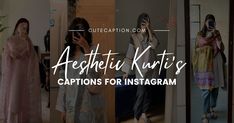 the caption for this instagram shows three women in different outfits, one is holding a camera