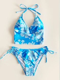 Coconut Girl Floral Bikini Swimsuit (PRE-ORDER) – Luxandluxy Tropical Aesthetic, Hibiscus Flowers, Mode Vintage