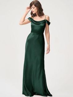 Black Evening Dress Sheath Bateau Neck Satin Fabric Floor-Length Pleated Floor-Length Formal Dinner Dresses Maxi Dress With Straight Neckline For Banquet, Green Evening Dress With Straight Neckline, Banquet Maxi Dress With Straight Neckline, Green Floor-length Bias Cut Evening Dress, Green Satin Dress With Straight Neckline, Formal Green Bias Cut Maxi Dress, Elegant Green Dress With Straight Neckline, Green Sheath Maxi Dress For Formal Occasions, Elegant Green Bias Cut Dress