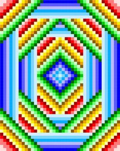 an image of a cross stitch pattern in different colors