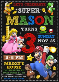 an image of mario birthday party