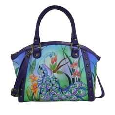 Anuschka Handbags, Hand Painted Purses, Painted Purse, Handpainted Bags, Painted Bags, Hand Painted Leather, Painting Leather, Pink Top, Satchel Handbags