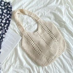 Buy Online Elena Handbags Retro Knitted Shoulder Bag Crochet Cotton Purse Cotton Purse, Crochet Handbag, Crochet Shoulder Bag, Woman Weaving, Yarn Sizes, Iron Material, Crochet Basket, Bag Crochet, Crochet Handbags