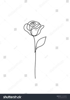 a single rose on a white background with the word love written in black and white