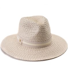 in stock Beige Panama Hat With Upf 50+ For Day Out, Vince Camuto Straw Hat, Cream Woven Brimmed Panama Hat, Woven Cream Panama Hat, Cream Woven Panama Hat, Beige Wide Brim Panama Hat Upf 50+, Hat With Ribbon, Straw Panama Hat, Ribbon Trim